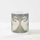 Walter Crane Swan, Rush en Iris Art Nouveau Matglas Koffiemok (Center)