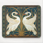 Walter Crane Swan, Rush en Iris Art Nouveau Muismat (Voorkant)