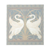 Walter Crane Swan, Rush en Iris Art Nouveau Notitieblok (Voorkant)