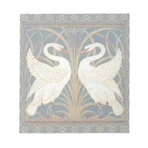 Walter Crane Swan, Rush en Iris Art Nouveau Notitieblok