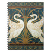Walter Crane Swan, Rush en Iris Art Nouveau Notitieboek (Voorkant)