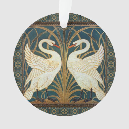 Walter Crane Swan, Rush en Iris Art Nouveau Ornament (voorkant)