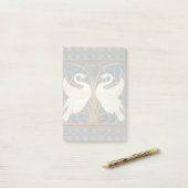 Walter Crane Swan, Rush en Iris Art Nouveau Post-it® Notes (Op bureau)
