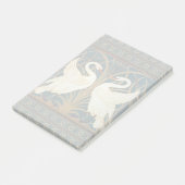 Walter Crane Swan, Rush en Iris Art Nouveau Post-it® Notes (Schuin)