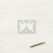 Walter Crane Swan, Rush en Iris Art Nouveau Post-it® Notes (Op bureau)