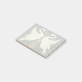 Walter Crane Swan, Rush en Iris Art Nouveau Post-it® Notes (Schuin)