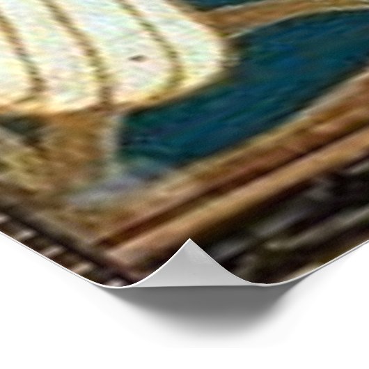 Walter Crane Swan, Rush en Iris Art Nouveau Poster (Hoek)