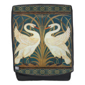 Walter Crane Swan, Rush en Iris Art Nouveau Rugtassen (Voorkant)