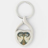 Walter Crane Swan, Rush en Iris Art Nouveau Sleutelhanger (Voorkant)