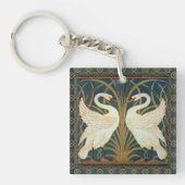 Walter Crane Swan, Rush en Iris Art Nouveau Sleutelhanger (Voorkant)