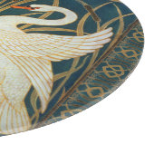 Walter Crane Swan, Rush en Iris Art Nouveau Snijplank (Hoek)