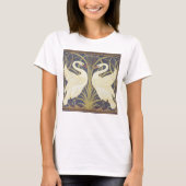 Walter Crane Swan, Rush en Iris Art Nouveau T-shirt (Voorkant)