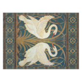 Walter Crane Swan, Rush en Iris Art Nouveau Tafelkleed (Voorkant (Horizontaal))