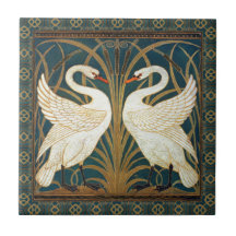 Walter Crane Swan, Rush en Iris Art Nouveau