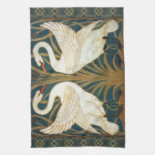 Walter Crane Swan, Rush en Iris Art Nouveau Theedoek (Verticaal)