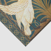 Walter Crane Swan, Rush en Iris Art Nouveau Tissuepapier (Detail)