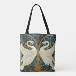 Walter Crane Swan, Rush en Iris Art Nouveau Tote Bag