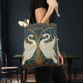Walter Crane Swan, Rush en Iris Art Nouveau Tote Bag