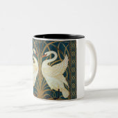 Walter Crane Swan, Rush en Iris Art Nouveau Tweekleurige Koffiemok (Voorkant rechts)