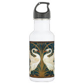 Walter Crane Swan, Rush en Iris Art Nouveau Waterfles (Voorkant)
