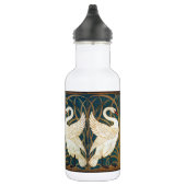 Walter Crane Swan, Rush en Iris Art Nouveau Waterfles (Rechts)