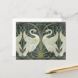  Walter Crane Swan Rush en Iris Briefkaart