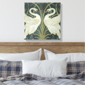 Walter Crane Swan Rush en Iris Canvas Afdruk (Insitu (Slaapkamer))