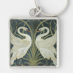 Walter Crane Swan Rush en Iris Sleutelhanger