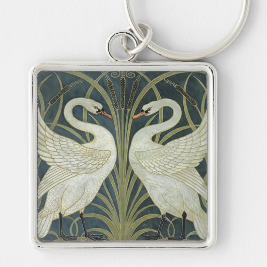  Walter Crane Swan Rush en Iris Sleutelhanger (Voorkant)