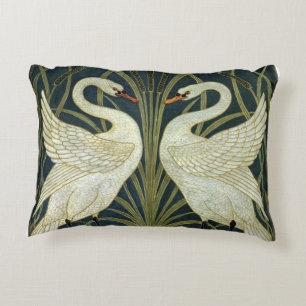 Walter Crane Swan & Rush en Iris Victoriaans Accent Kussen