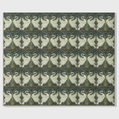 Walter Crane Swan & Rush en Iris Victoriaans Cadeaupapier (Vlak)