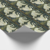 Walter Crane Swan & Rush en Iris Victoriaans Cadeaupapier (Hoek)