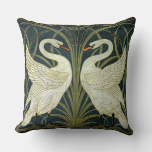 Walter Crane Swan & Rush en Iris Victoriaans Kussen