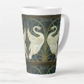 Walter Crane Swan & Rush en Iris Victoriaans  Latte Mok (Rechterhoek)