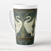 Walter Crane Swan & Rush en Iris Victoriaans  Latte Mok (Linkerhoek)