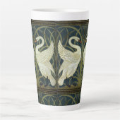 Walter Crane Swan & Rush en Iris Victoriaans  Latte Mok (Voorkant)
