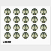 Walter Crane Swan & Rush en Iris Victoriaans Ronde Sticker (Vel)