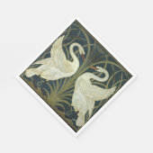 Walter Crane Swan & Rush en Iris Victoriaans Servet (Hoek)