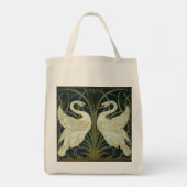 Walter Crane Swan & Rush en Iris Victoriaans  Tote Bag (Achterkant)