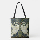 Walter Crane Swan & Rush en Iris Victoriaans  Tote Bag (Achterkant)