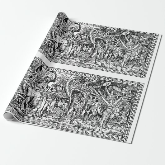 Walter Crane Triumph van Labour Cadeaupapier (Uitgerold)