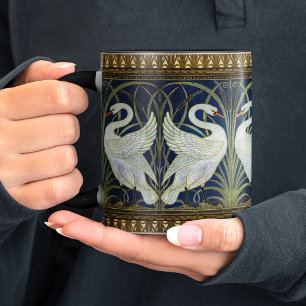 Walter Crane Twee Zwanen Art Nouveau Vintage Decor Mok