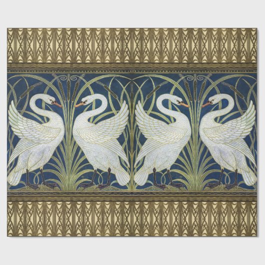 Walter Crane Two Swans Art  Decor Cadeaupapier (Vlak)