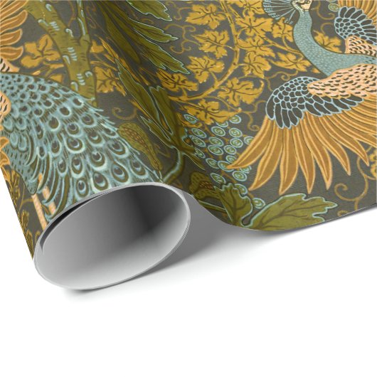 Walter Crane - vijg- en pauwenpatroon Cadeaupapier (Rol Hoek)