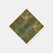 Walter Crane -  vijg- en pauwenpatroon Servet (Hoek)