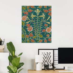 Walter Crane Vintage Lelie en Roos Bloemmotief Poster