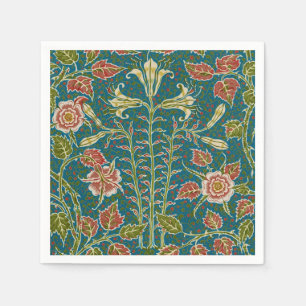 Walter Crane Vintage Lelie en Roos Bloemmotief Servet