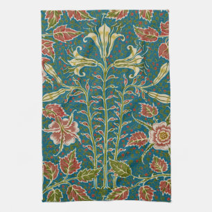 Walter Crane Vintage Lelie en Roos Bloemmotief Theedoek