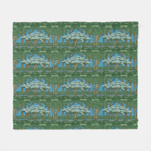 Walter Crane Vintage May Tree Forest Behang Fleece Deken