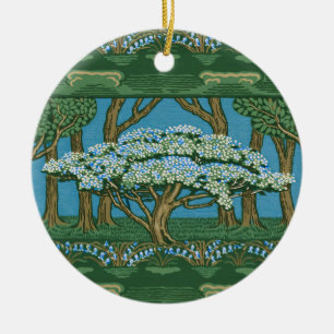 Walter Crane Vintage May Tree Forest Behang Keramisch Ornament
